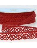 Dentelle polyester rouge Dentelle polyester rouge