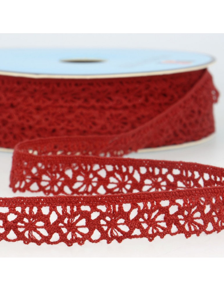 Dentelle polyester rouge Dentelle polyester rouge