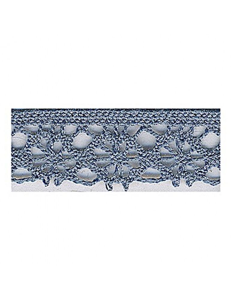 Dentelle polyester bleu Dentelle polyester bleu