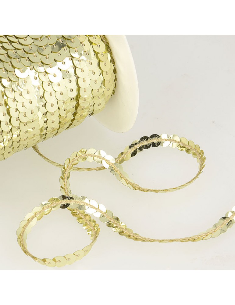 Ruban de paillettes 6 mm doré Ruban de paillettes 6 mm doré