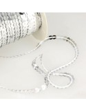 Ruban de paillettes 6 mm argenté Ruban de paillettes 6 mm argenté