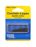 Agrafes noires avec brides
