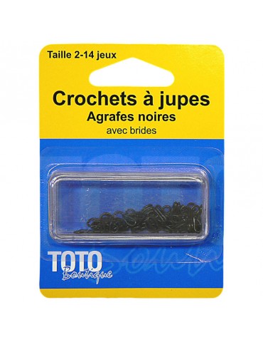 Agrafes noires avec brides