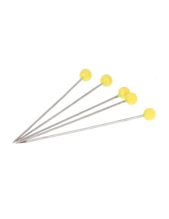 Boîte de 80 épingles tête jaune 44 mm