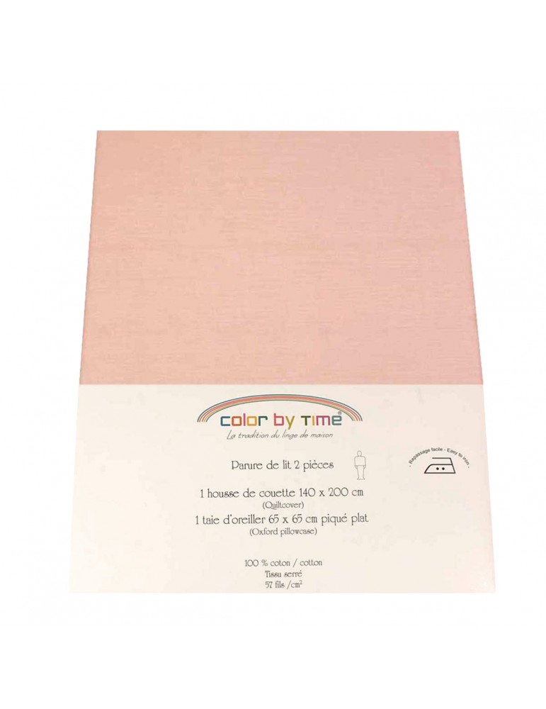 Parure de lit 200 x 140 cm 2 pièces rose Parure de lit 200 x 140 cm 2 pièces rose