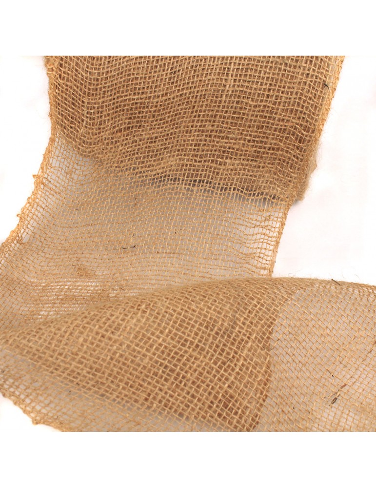 Toile de jute largeur 20 cm beige