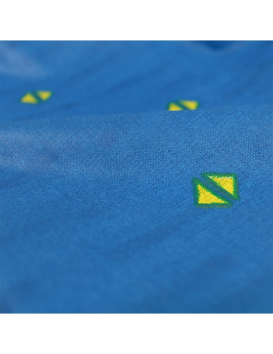 Coupon ameublement bleu 100 % coton 150 x 280 cm