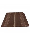 Coupon ameublement polyester plombé 150 x 280 cm marron
