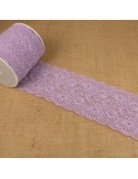 Dentelle élastique fleurs 102 mm violet Dentelle élastique fleurs 102 mm violet