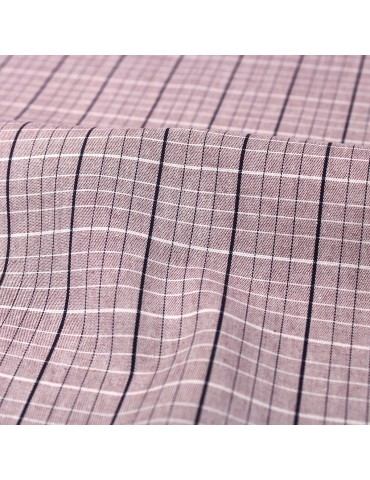 Coupon habillement imprimé quadrillage rose 150 x 140 cm