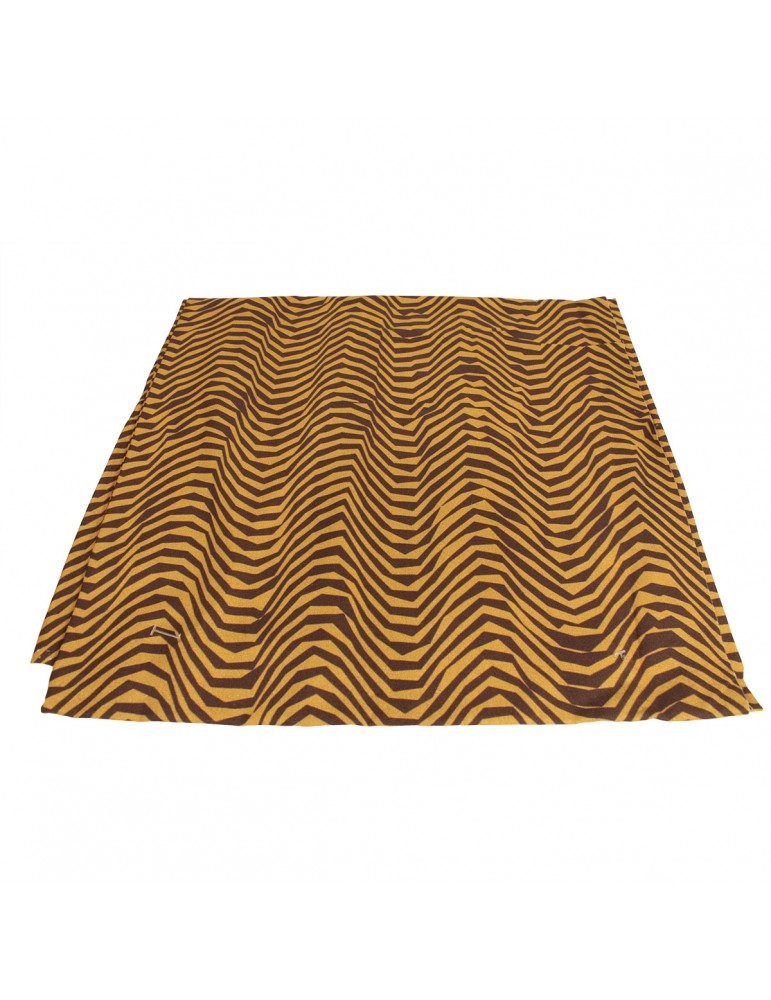 Coupon imprimé zigzag 150 x 140 cm marron Coupon imprimé zigzag 150 x 140 cm marron