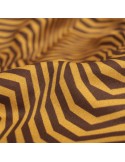 Coupon imprimé zigzag 150 x 140 cm marron Coupon imprimé zigzag 150 x 140 cm marron