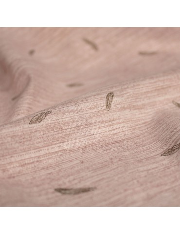 Coupon imprimé huîtres 150 x 140 cm rose