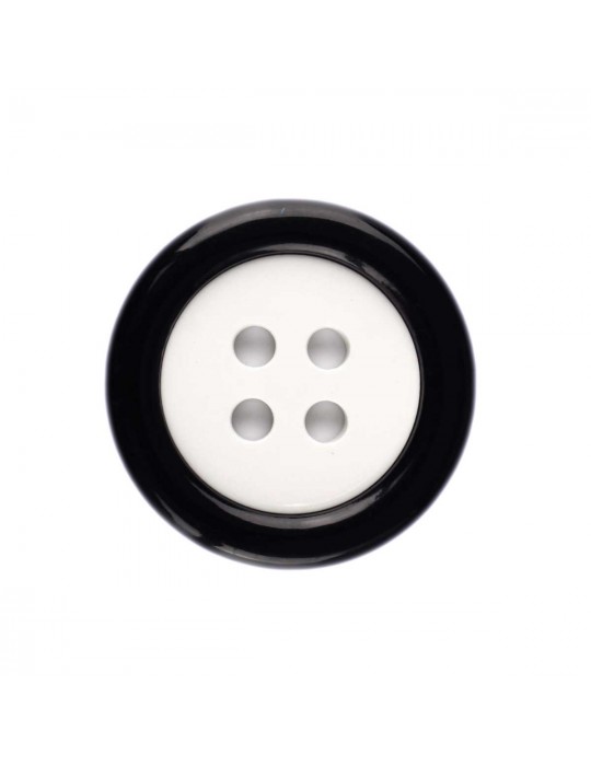 Bouton clown 2 éléments noir/blanc