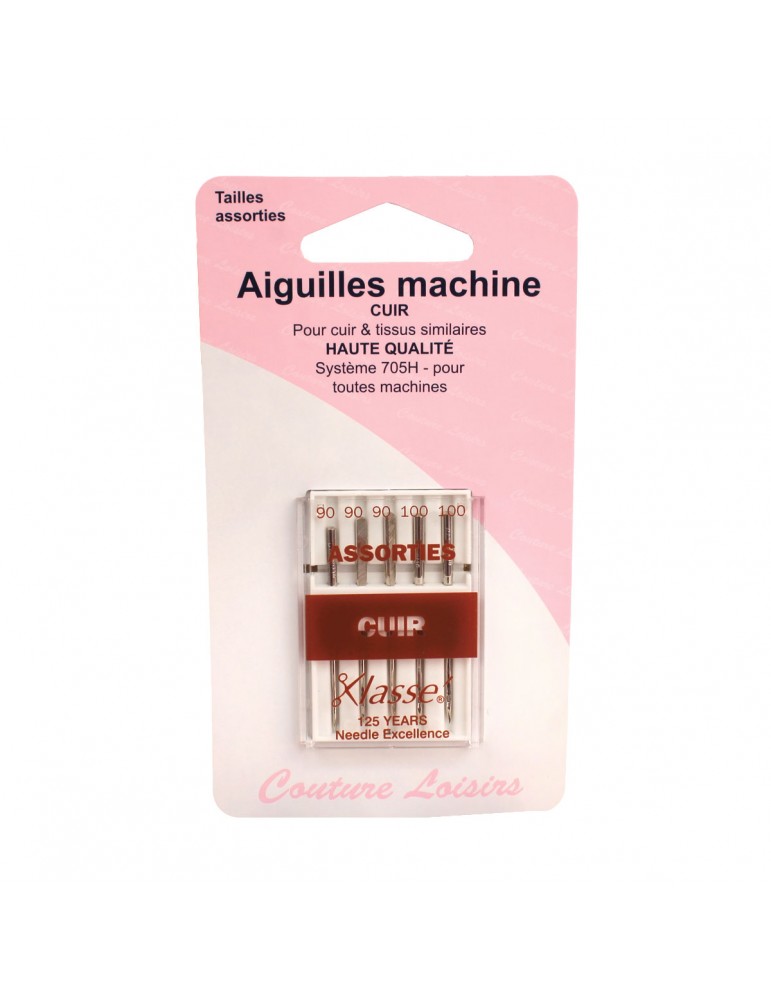 Aiguilles machine cuir assorties 90/100 Aiguilles machine cuir assorties 90/100
