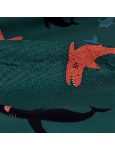 Coupon tissu habillement vert requin 300 x 145 cm
