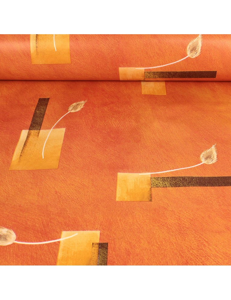 Toile cirée imprimée 140 cm orange Toile cirée imprimée 140 cm orange