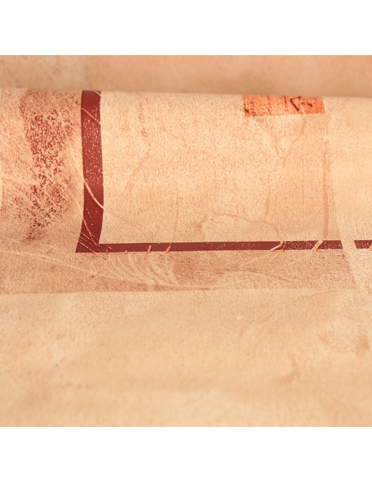 Toile cirée imprimée 140 cm beige