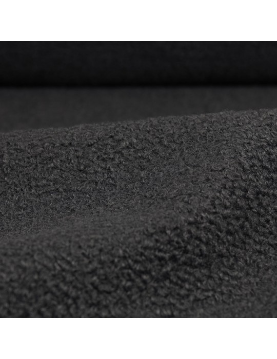 Fourrure synthétique mouton 100 % polyester gris