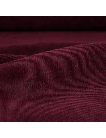 Coupon tissu velours côtes fines 300 x 145 cm bordeaux