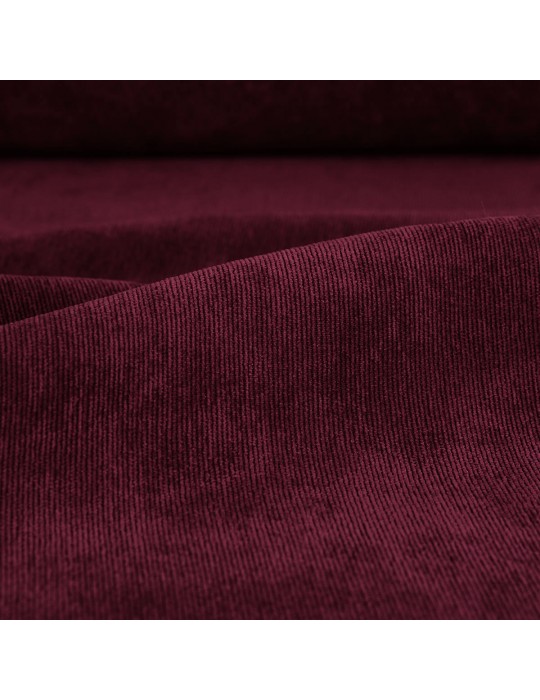 Coupon tissu velours côtes fines 300 x 145 cm bordeaux