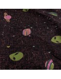 Coupon alien/planète 100 % viscose 300 x 145 cm violet Coupon alien/planète 100 % viscose 300 x 145 cm violet
