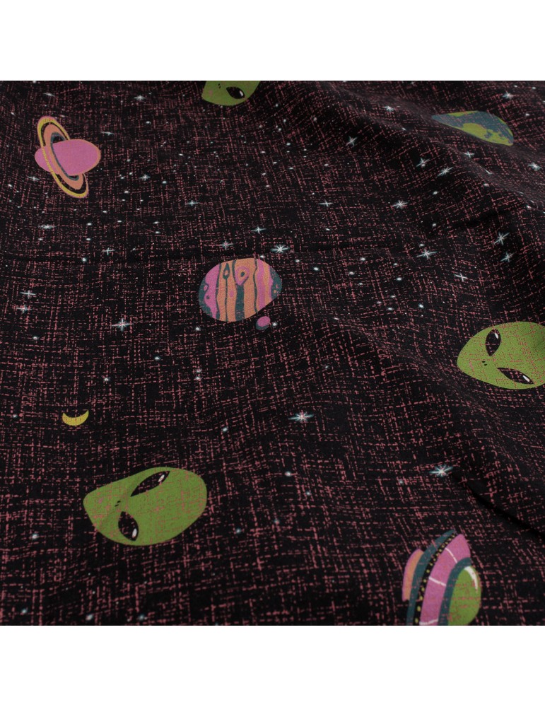 Coupon alien/planète 100 % viscose 300 x 145 cm violet Coupon alien/planète 100 % viscose 300 x 145 cm violet