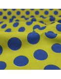 Coupon cretonne imprimé à gros pois 50 x 50 cm vert Coupon cretonne imprimé à gros pois 50 x 50 cm vert