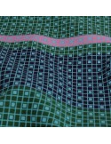 Coupon habillement imprimé carrés 100 % viscose 300 x 145 cm bleu Coupon habillement imprimé carrés 100 % viscose 300 x 145 cm bleu
