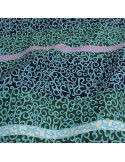 Coupon imprimé motif arabesque viscose 300 x 145 cm bleu Coupon imprimé motif arabesque viscose 300 x 145 cm bleu