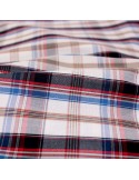 Coupon habillement coton 200 x 145 cm quadrillage bleu/rouge Coupon habillement coton 200 x 145 cm quadrillage bleu/rouge