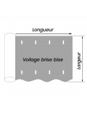 Voilage brise bise cœurs gris 58 cm de largeur