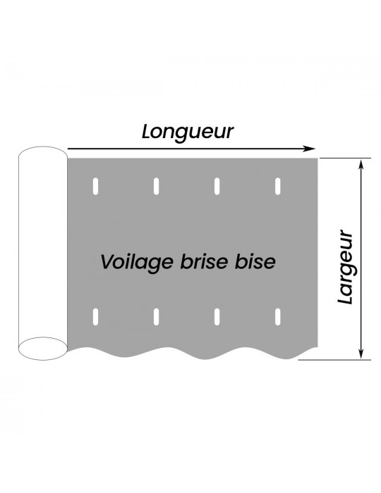 Voilage brise bise cœurs gris 58 cm de largeur