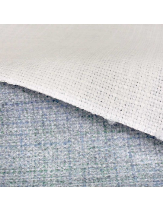 Coupon toile ameublement 50 x 140 cm chiné violet/vert