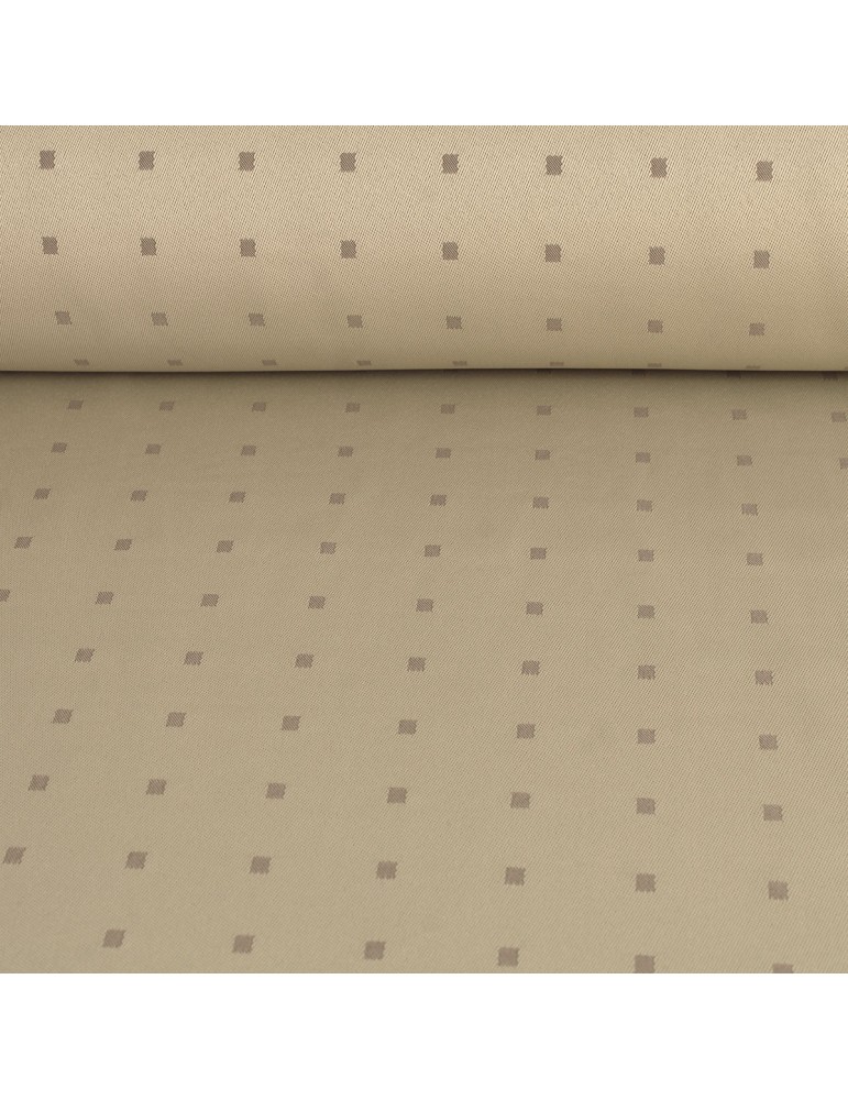 Tissu nappe beige polyester/coton 160 cm