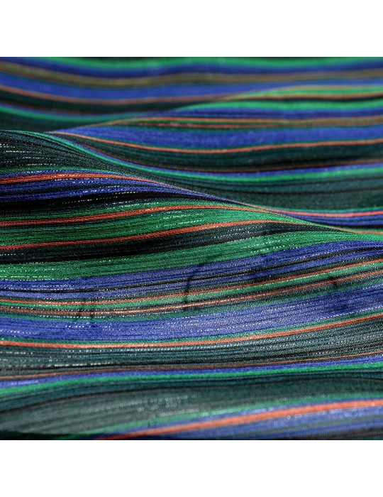 Coupon habillement polyester rayures 300 x 150 cm vert