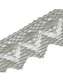 Dentelle bicolore 30 mm gris