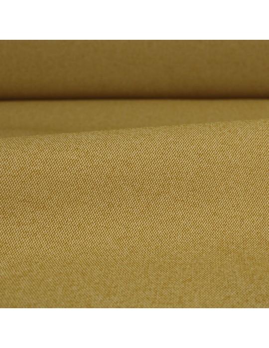 Toile d'ameublement ocre/blanc polyester 145 cm jaune