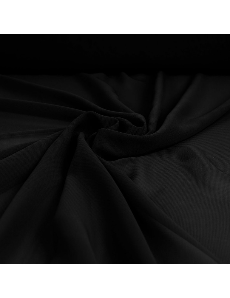 Tissu mousseline noir 100 % polyester 150 cm Tissu mousseline noir 100 % polyester 150 cm
