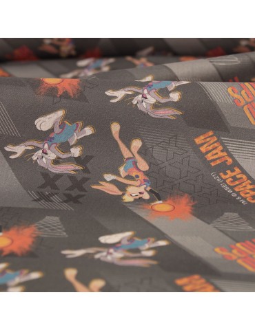 Tissu coton imprimé séries tv/films gris