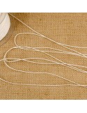 Cordon de tirage naturel 1 mm blanc