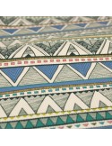 Coupon skaï imprimé motifs aztèques 50 x 68 cm multicolore Coupon skaï imprimé motifs aztèques 50 x 68 cm multicolore