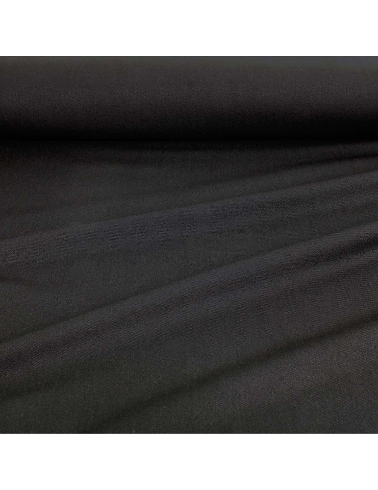 Tissu touché laine noir