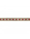 Galon tissé lin rouge Galon tissé lin rouge