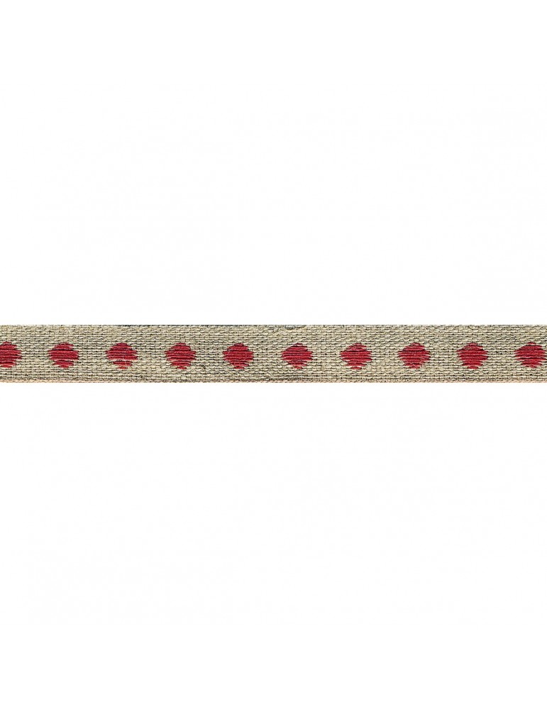 Galon tissé lin rouge Galon tissé lin rouge