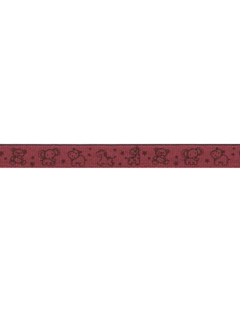 Ruban imprimé animaux rose Ruban imprimé animaux rose