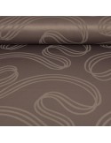 Tissu damassé 100 % polyester antitaches 160 cm marron Tissu damassé 100 % polyester antitaches 160 cm marron