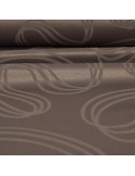Tissu damassé 100 % polyester antitaches 160 cm marron Tissu damassé 100 % polyester antitaches 160 cm marron