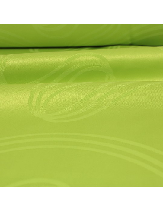 Tissu damassé 100 % polyester antitaches 160 cm vert