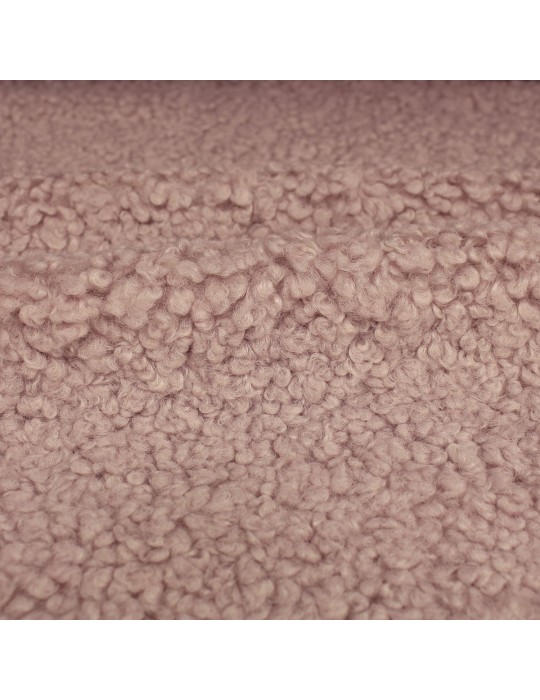 Fourrure imitation mouton polyester 150 cm rose